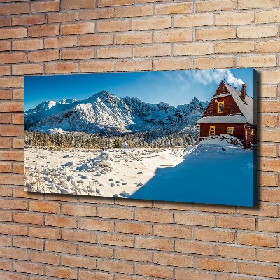 Canvas wall art House in mountains