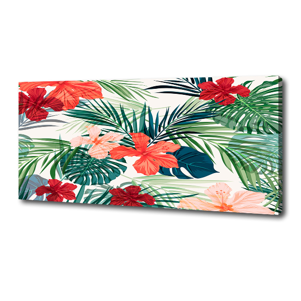 Canvas wall art Tropical flowers