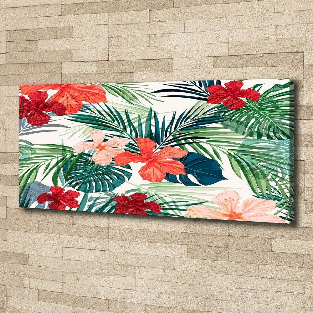 Canvas wall art Tropical flowers