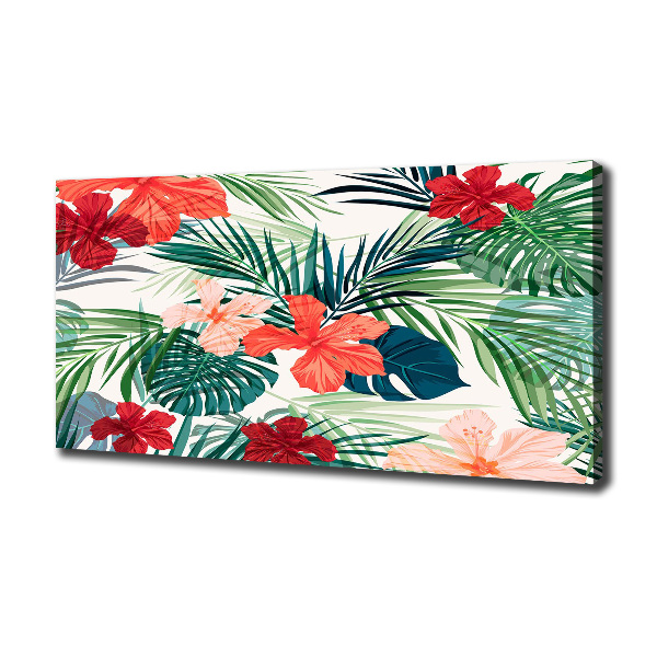 Canvas wall art Tropical flowers