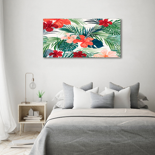 Canvas wall art Tropical flowers