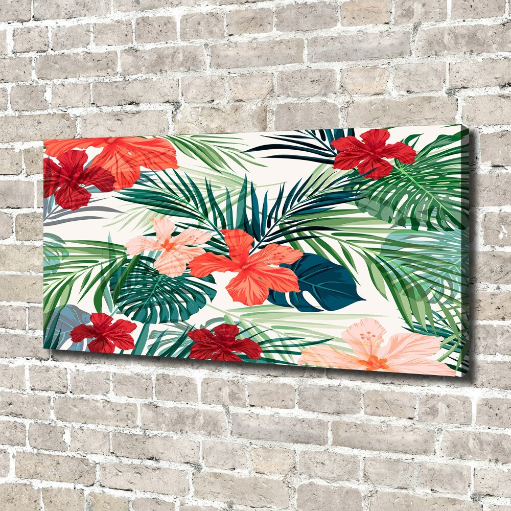 Canvas wall art Tropical flowers