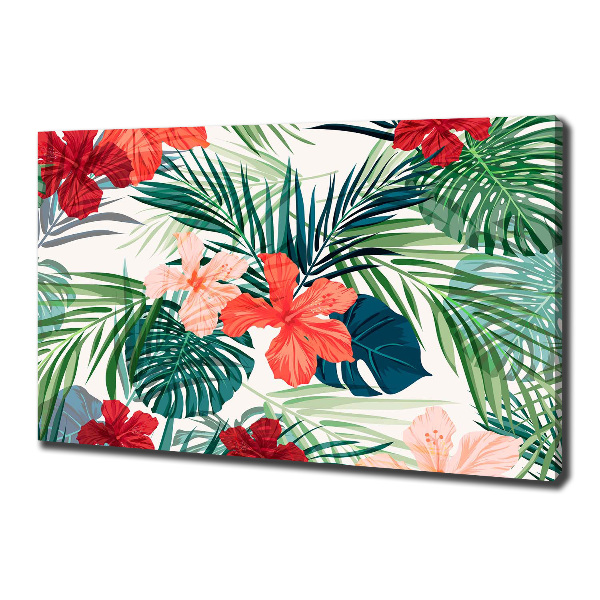 Canvas wall art Tropical flowers