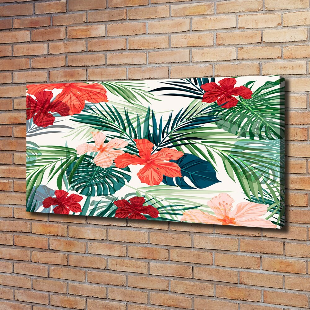 Canvas wall art Tropical flowers