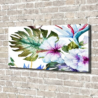 Canvas wall art Hawaiian flowers