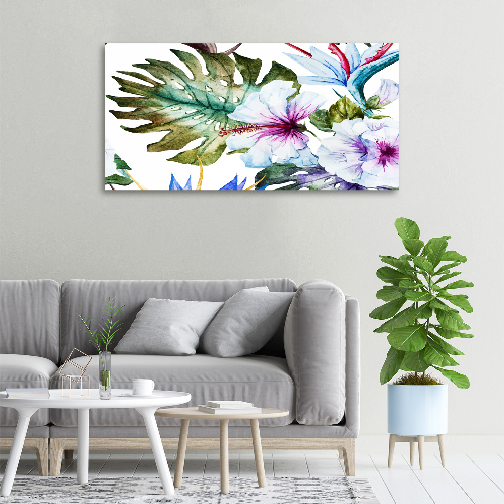 Canvas wall art Hawaiian flowers