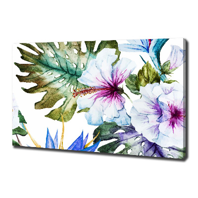 Canvas wall art Hawaiian flowers