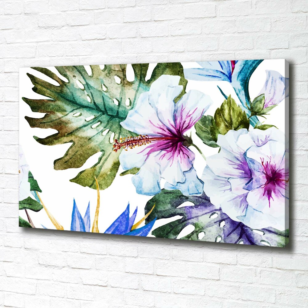 Canvas wall art Hawaiian flowers