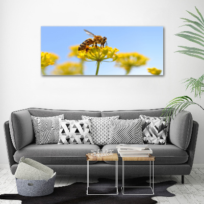 Canvas wall art Bee on a flower