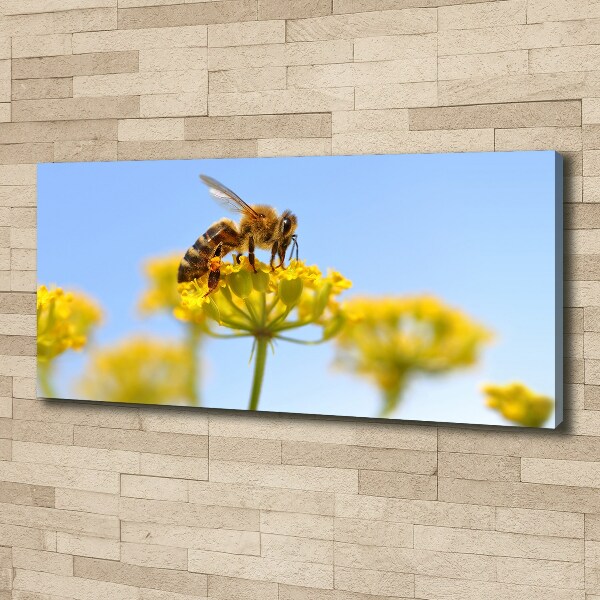 Canvas wall art Bee on a flower