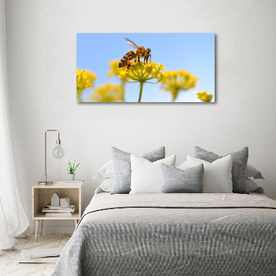 Canvas wall art Bee on a flower