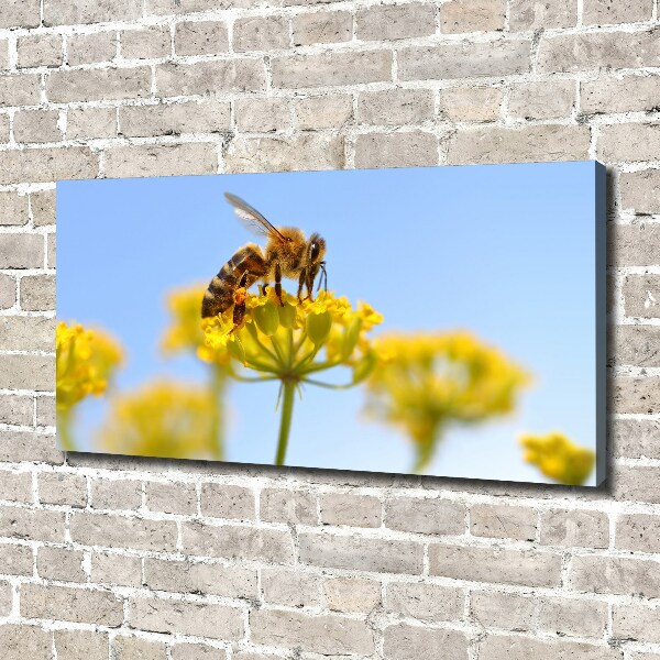 Canvas wall art Bee on a flower