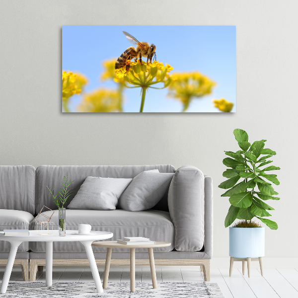 Canvas wall art Bee on a flower