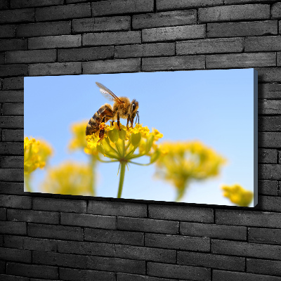 Canvas wall art Bee on a flower