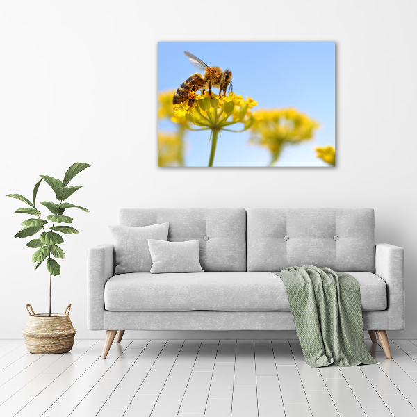 Canvas wall art Bee on a flower