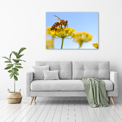 Canvas wall art Bee on a flower