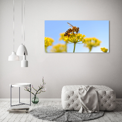 Canvas wall art Bee on a flower