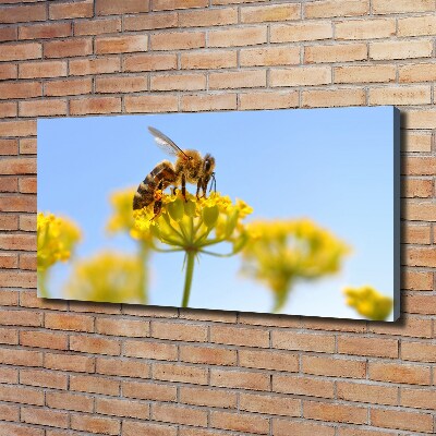 Canvas wall art Bee on a flower