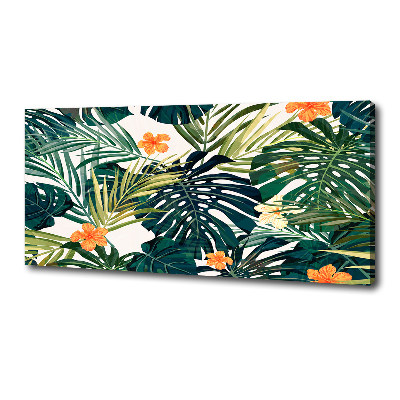 Canvas wall art Tropical leaves