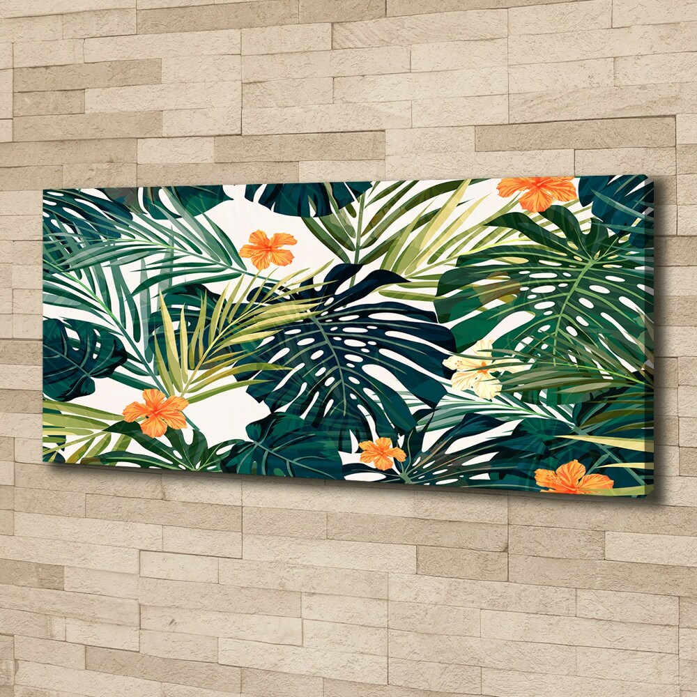 Canvas wall art Tropical leaves