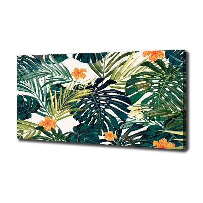 Canvas wall art Tropical leaves