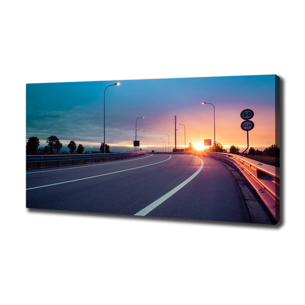 Canvas wall art highway