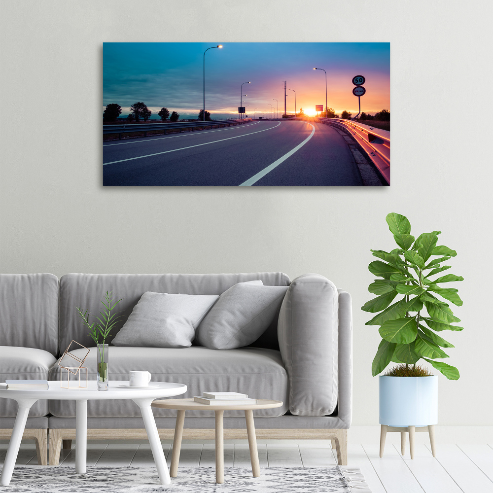 Canvas wall art highway