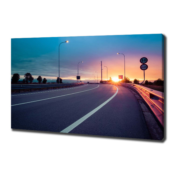 Canvas wall art highway