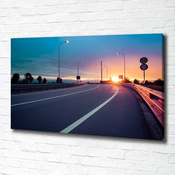 Canvas wall art highway