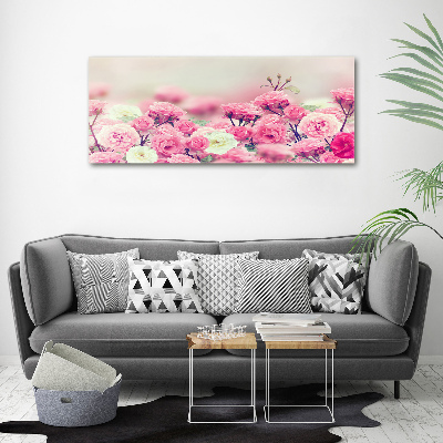 Canvas wall art Wild rose flowers