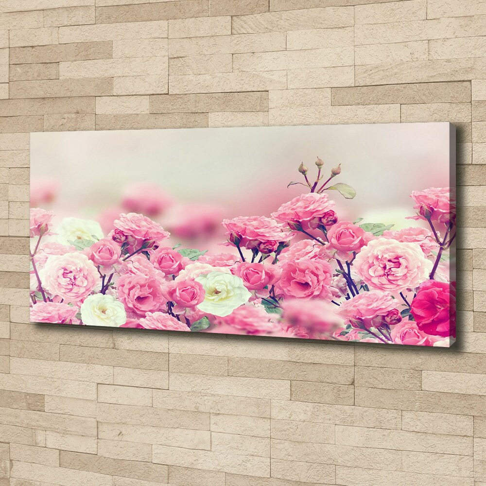 Canvas wall art Wild rose flowers