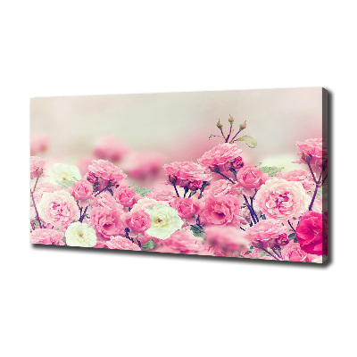 Canvas wall art Wild rose flowers