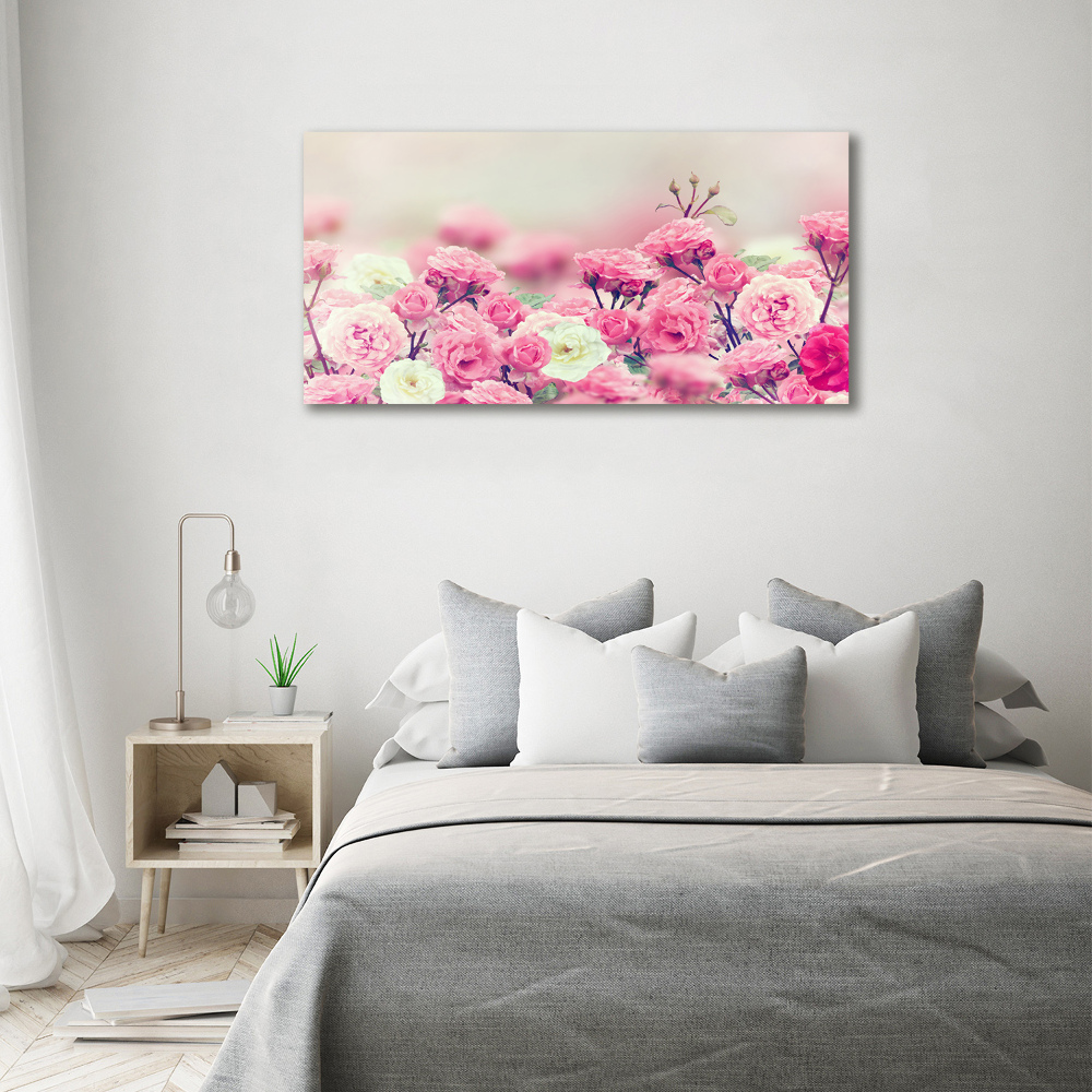 Canvas wall art Wild rose flowers