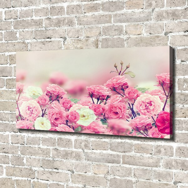 Canvas wall art Wild rose flowers