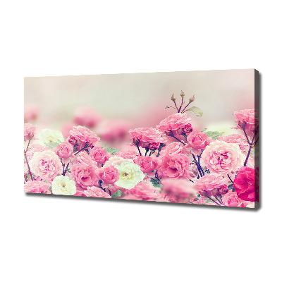 Canvas wall art Wild rose flowers