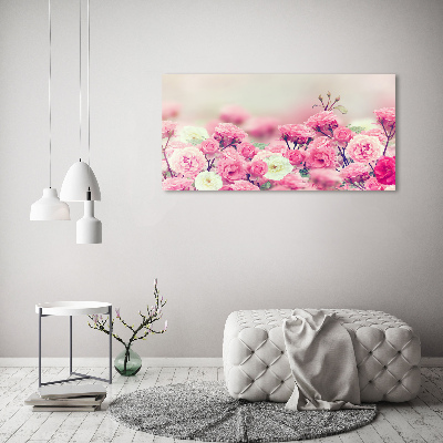 Canvas wall art Wild rose flowers