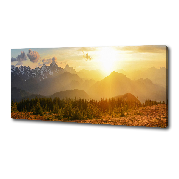 Canvas wall art Sunset of the mountain