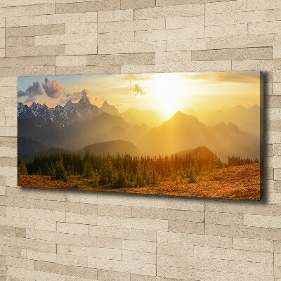 Canvas wall art Sunset of the mountain