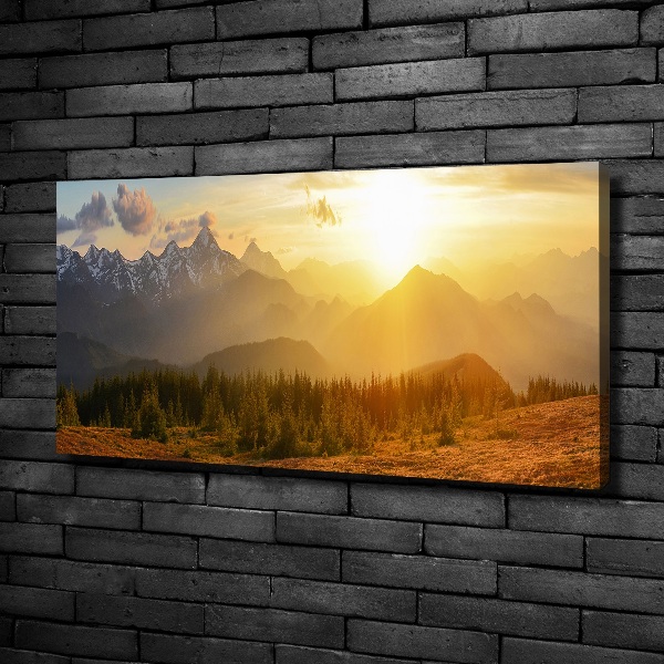 Canvas wall art Sunset of the mountain