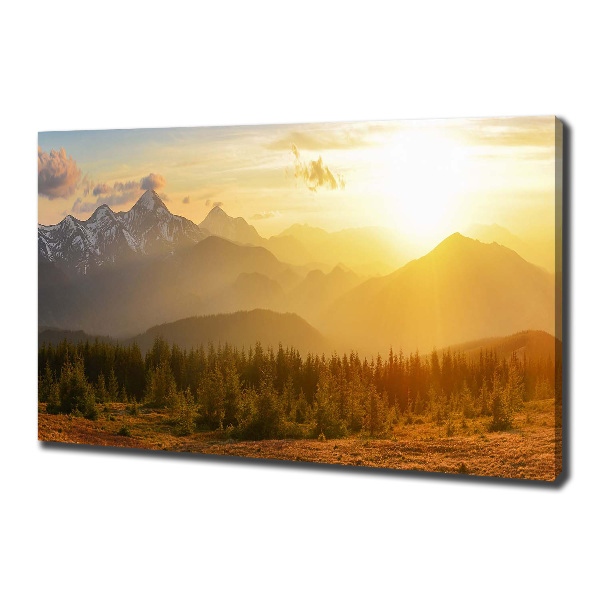 Canvas wall art Sunset of the mountain