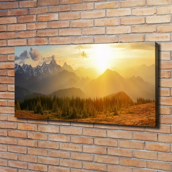 Canvas wall art Sunset of the mountain