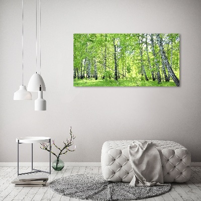 Canvas wall art Birch forest