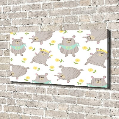 Canvas wall art Misie Illustration