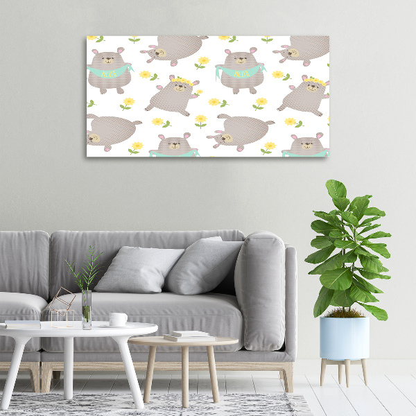 Canvas wall art Misie Illustration