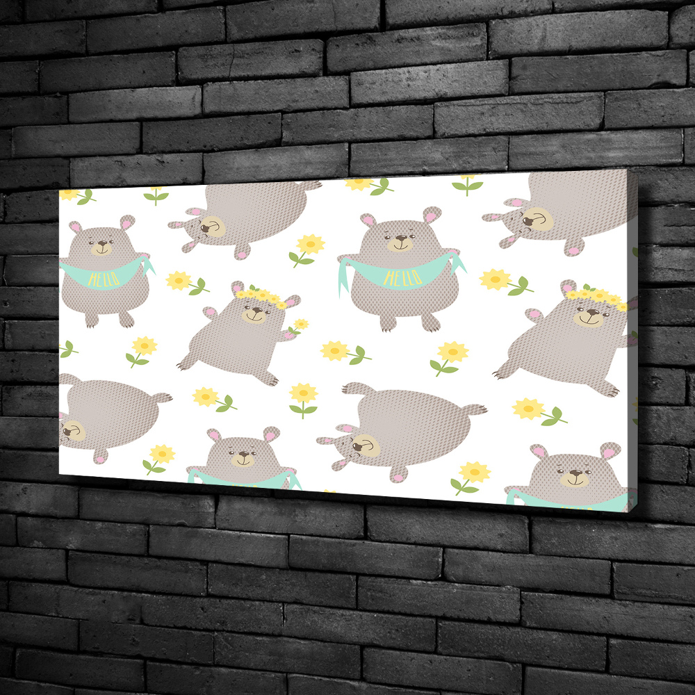 Canvas wall art Misie Illustration