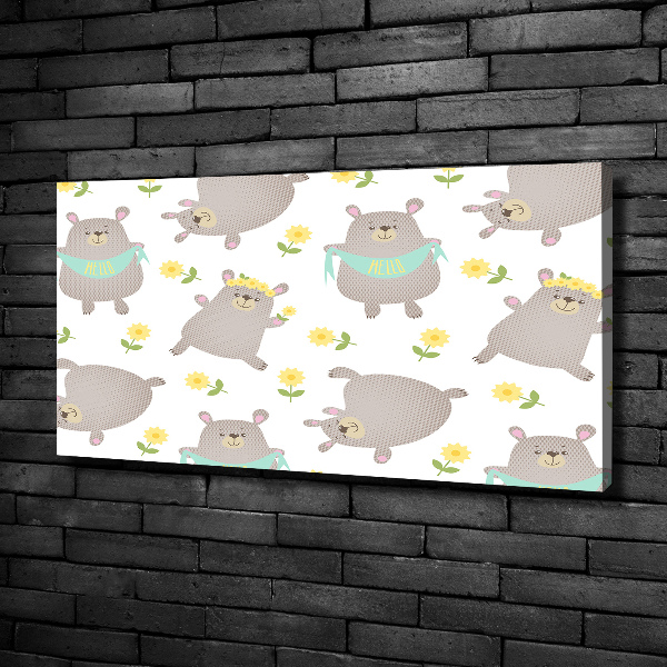 Canvas wall art Misie Illustration