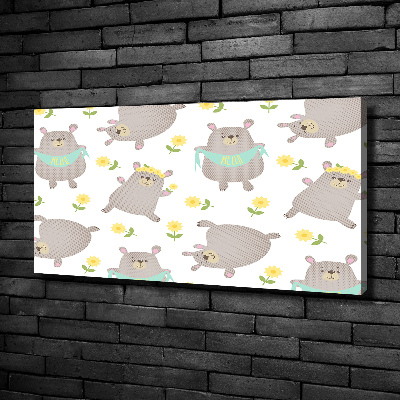 Canvas wall art Misie Illustration