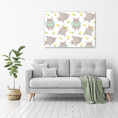 Canvas wall art Misie Illustration