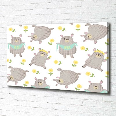 Canvas wall art Misie Illustration