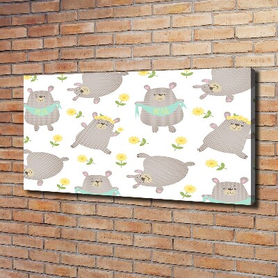 Canvas wall art Misie Illustration